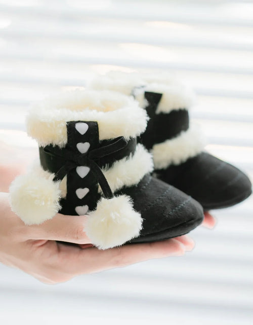 Load image into Gallery viewer, Baby Girls Boys Snow Warm Boots Infant Winter Booties Newborn Slip on Shoes for 3-18 Months
