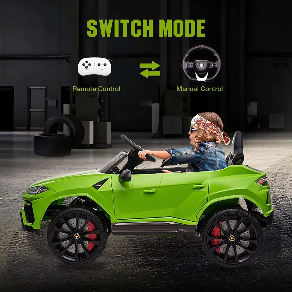 Lamborghini Urus 12V Electric Powered Ride on Car Toys for Girls Boys, Red Kids Electric Vehicles Ride on Toys with Remote Control, Foot Pedal, MP3 Player and LED Headlights, CL61