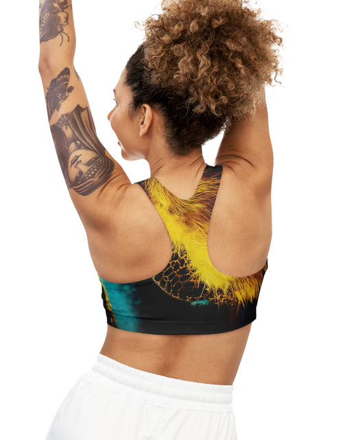 Load image into Gallery viewer, Sports Bra with fur design
