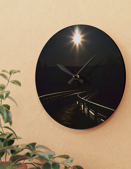 Load image into Gallery viewer, Wall Clock sun &amp; bridge
