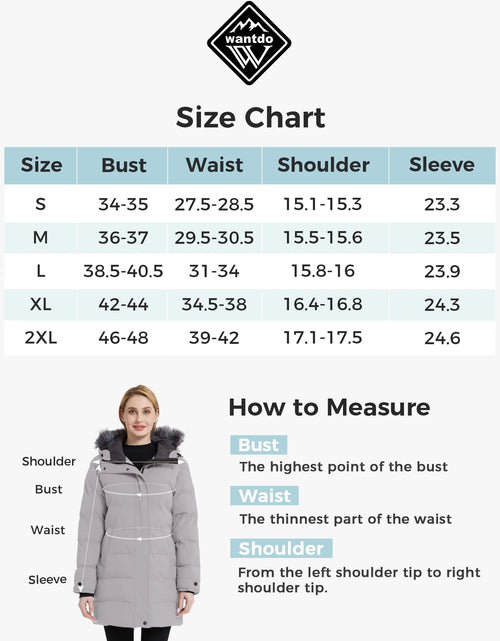 Load image into Gallery viewer, Women&#39;S Puffer Jacket Hooded Parka Warm Winter Coat Long Coats Charcoal L
