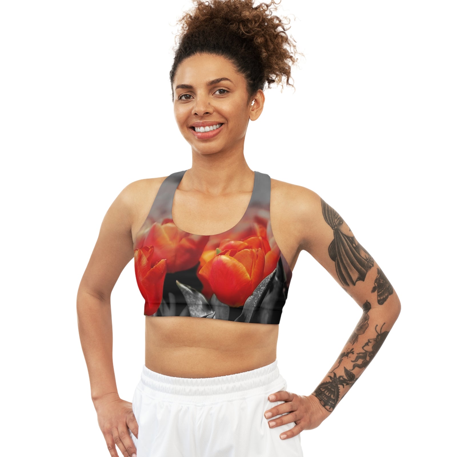 Sports Bra with tulip design