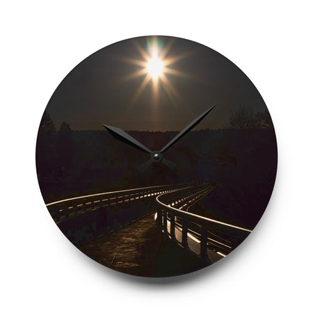 Wall Clock sun & bridge