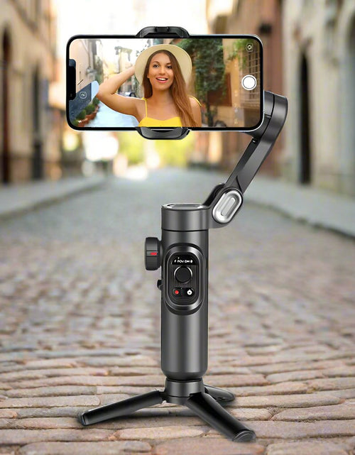 Load image into Gallery viewer, AOCHUAN 3-Axis Handheld Gimbal Stabilizer for Smartphone with Fill Light for Iphone Android Face Tracking Tiktok Vlog Smart XE
