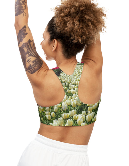 Load image into Gallery viewer, Sports Bra with tulip design
