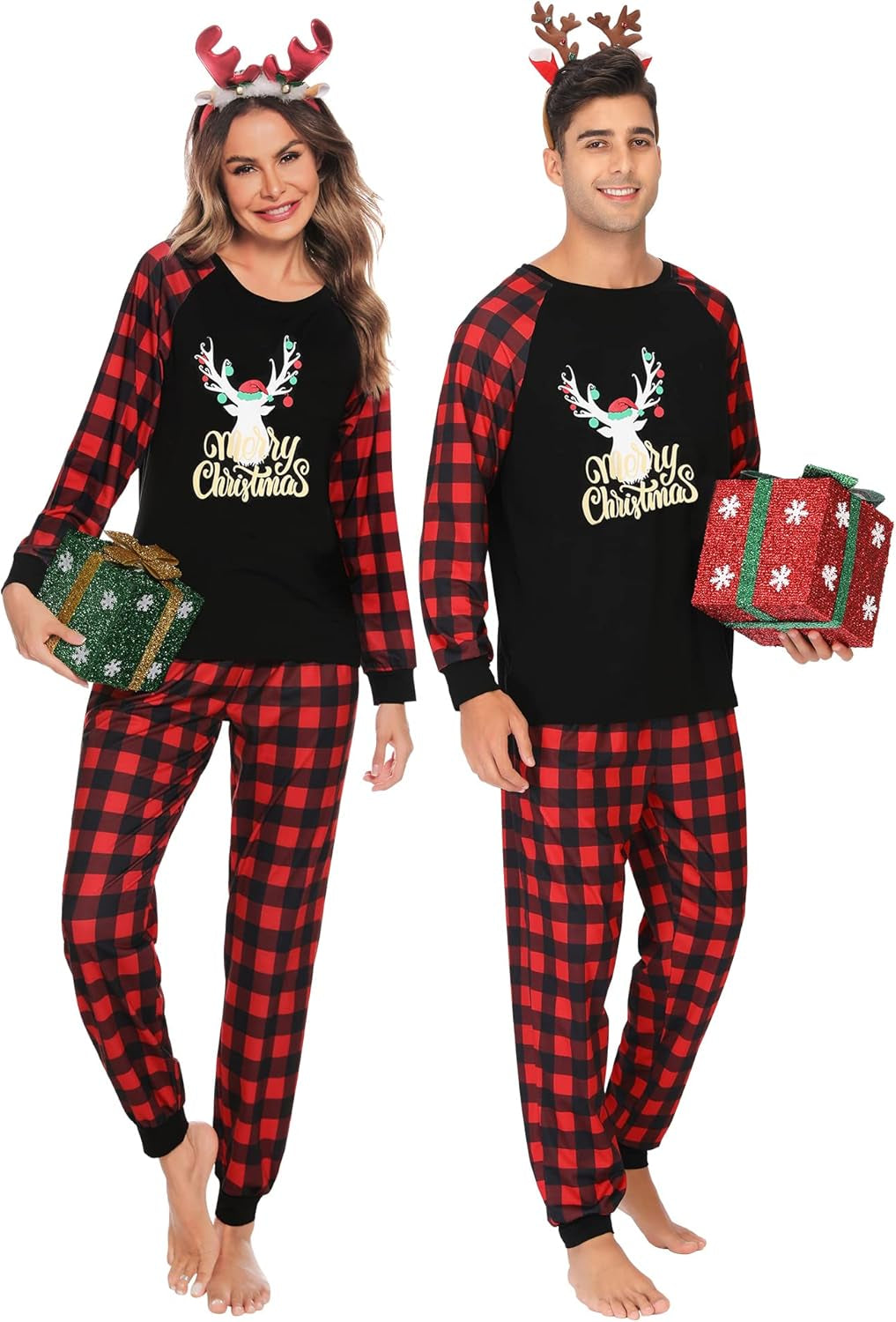 Christmas Pajamas Sets for Family Christmas Pjs Women Men Kid Sleepwear Holiday Festival Loungewear