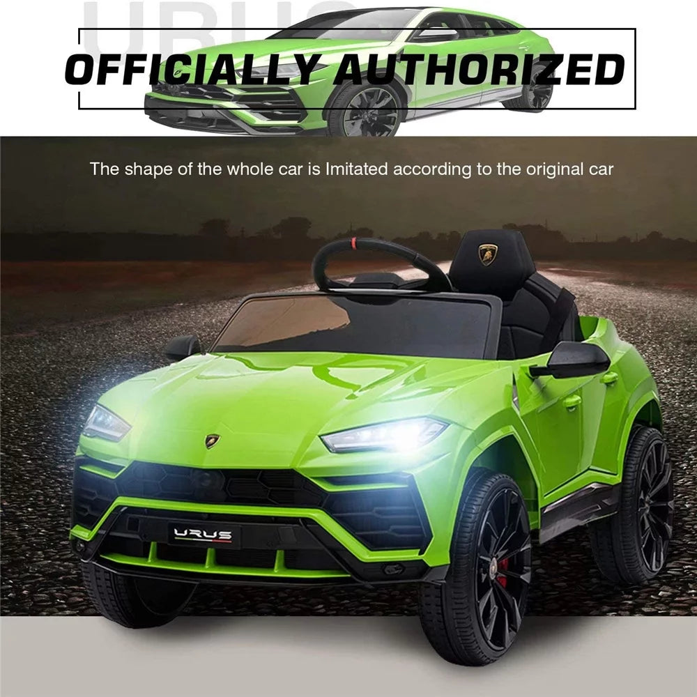 Lamborghini Urus 12V Electric Powered Ride on Car Toys for Girls Boys, Red Kids Electric Vehicles Ride on Toys with Remote Control, Foot Pedal, MP3 Player and LED Headlights, CL61