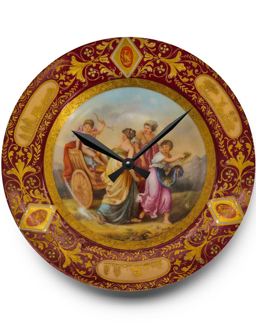 Load image into Gallery viewer, Wall Clock with antique plate design
