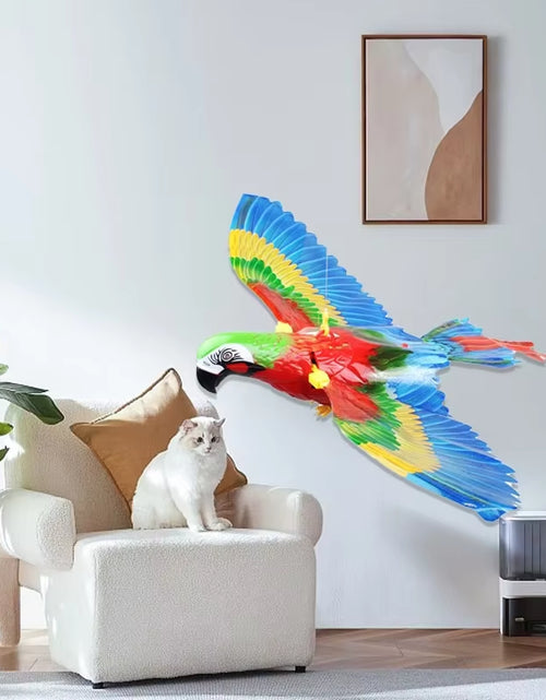 Load image into Gallery viewer, Silent Electric Parrot Toy for Cats | Hanging Flying Bird Teaser | Interactive Pet Training Supplies for Endless Fun
