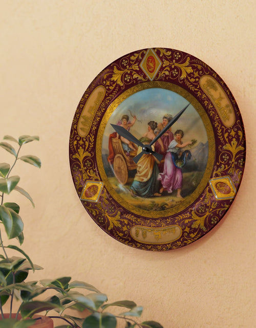 Load image into Gallery viewer, Wall Clock with antique plate design
