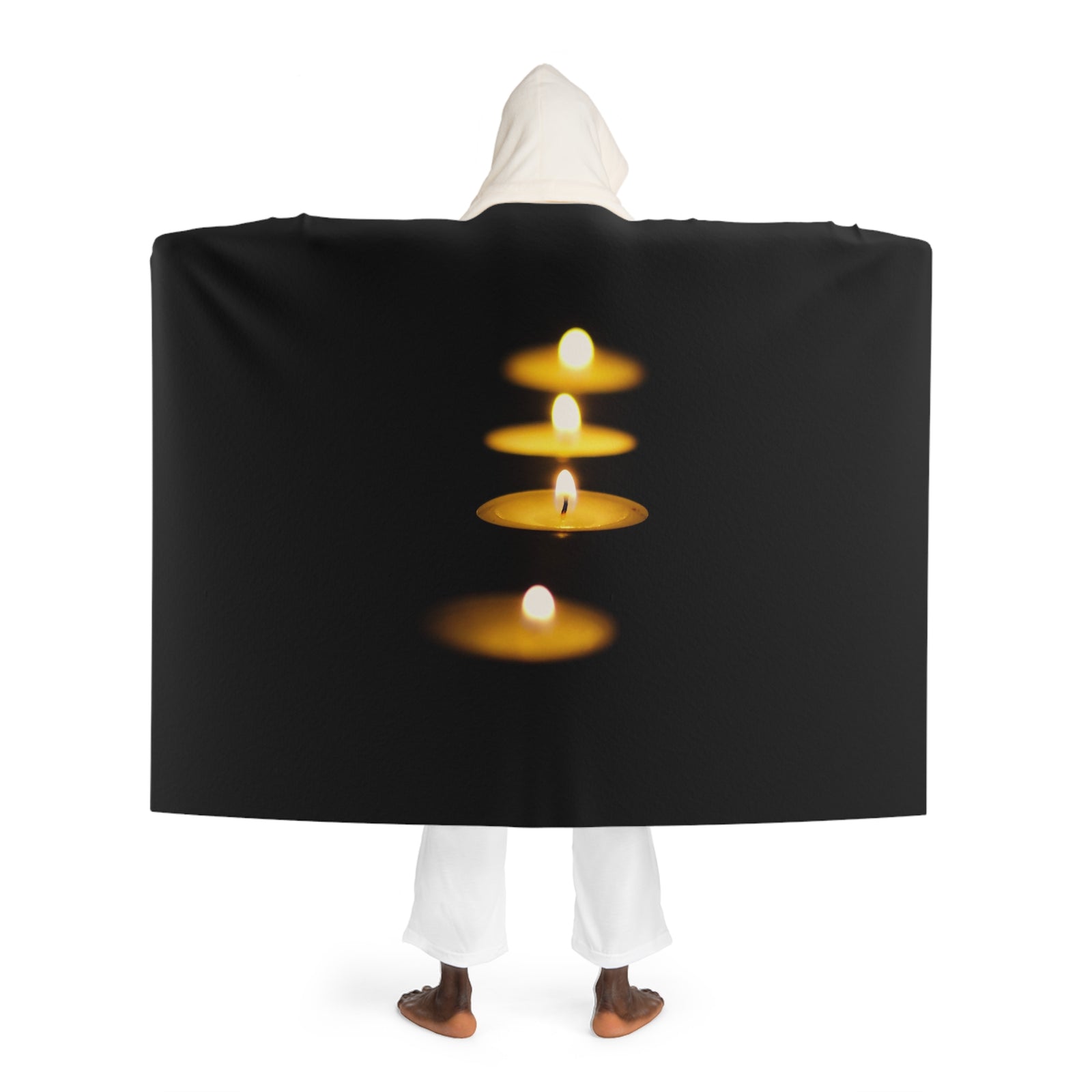 Hooded Sherpa Fleece Blanket lights