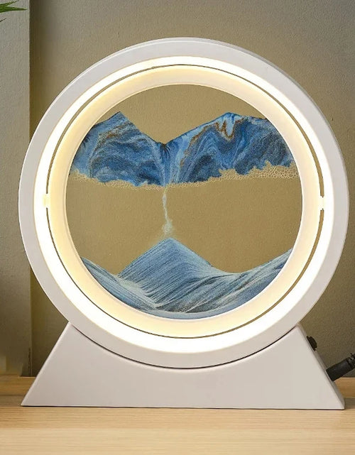 Load image into Gallery viewer, LED Light Creative Quicksand Table Lamp Moving Sand Art Picture 3D Hourglass Deep Sea Sandscape Bedroom Lamp for Home Decor Gift
