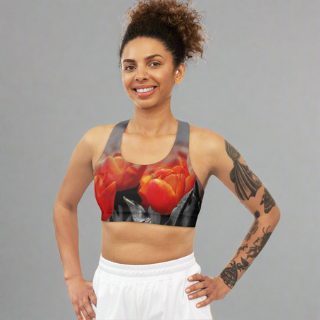 Sports Bra with tulip design