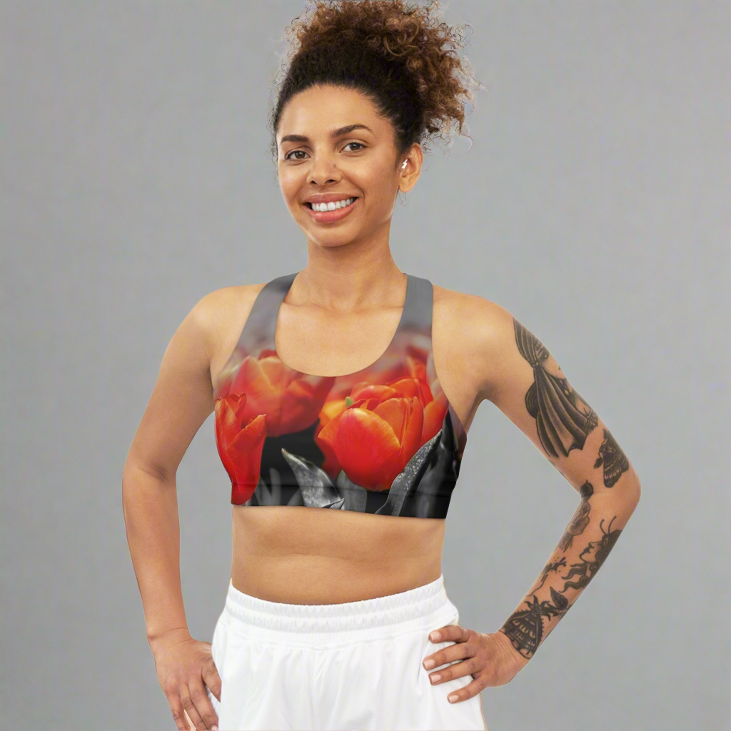 Sports Bra with tulip design