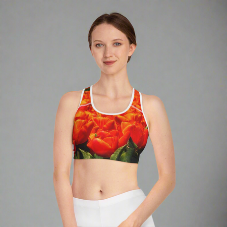 Sports Bra with tulip design
