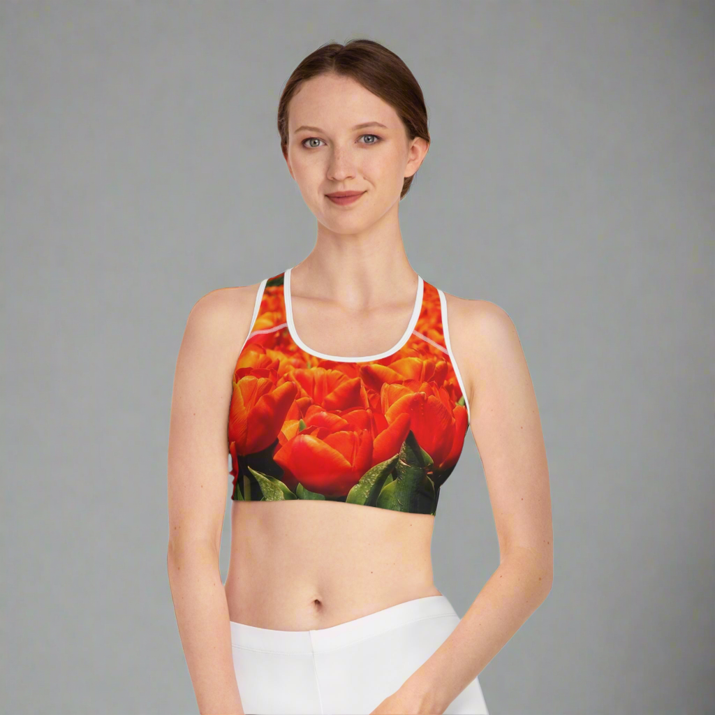 Sports Bra with tulip design