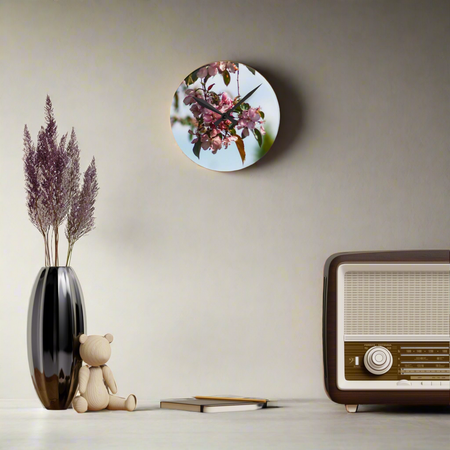 Wall Clock with flower design