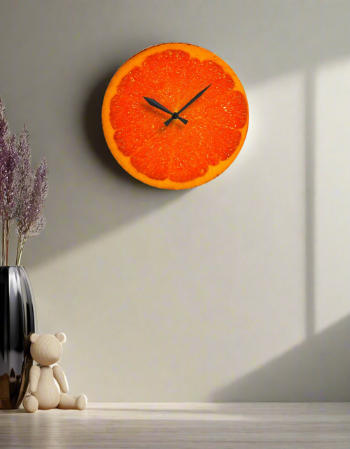Load image into Gallery viewer, Wall Clock Orange

