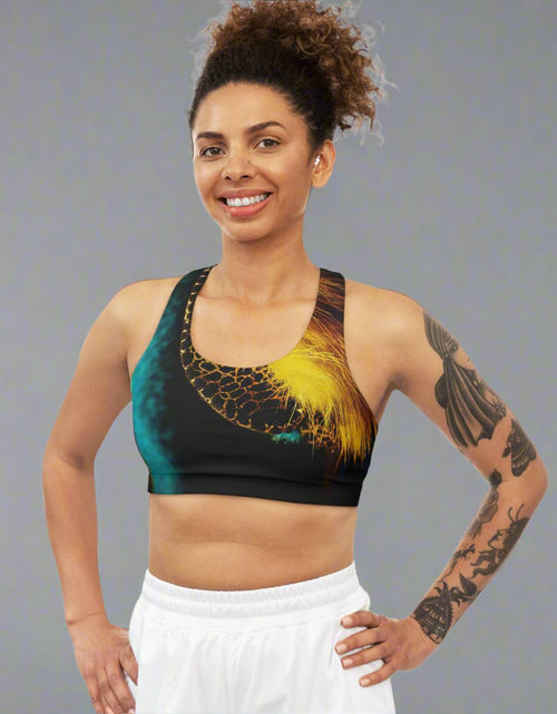 Load image into Gallery viewer, Sports Bra with fur design
