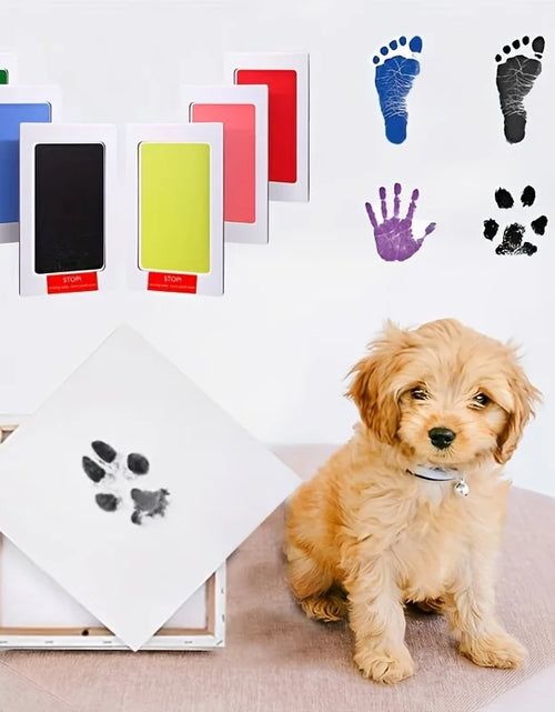 Load image into Gallery viewer, Pet Paw Print Ink Pad for Dogs, Touchless Ink Pad Pet Footprint Pad for Memorial Supplies
