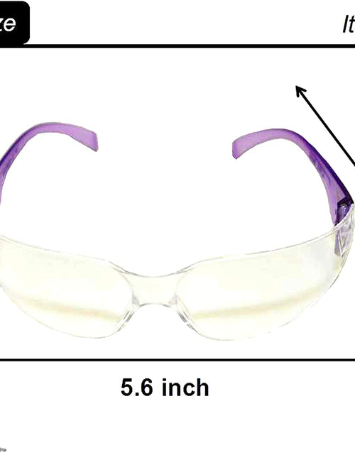 Load image into Gallery viewer, Goggles Safety Glasses with 99% Protection against UV-A, B &amp; C Rays, Impact, Resistant &amp; Clear Lenses Unisex 6 or 12 Pack
