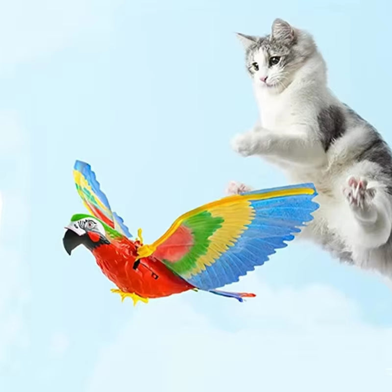 Silent Electric Parrot Toy for Cats | Hanging Flying Bird Teaser | Interactive Pet Training Supplies for Endless Fun