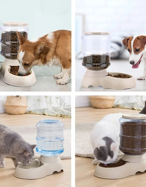 Load image into Gallery viewer, 3.75L Automatic Pets Feeder Food Water Dispenser Detachable Cats Dogs Puppy Feeding Machine ,Pets Feeder, Pets Food Dispenser
